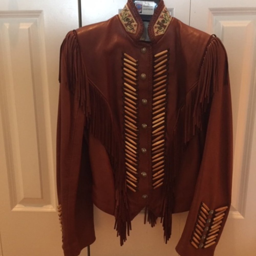 Vintage Diamond Leather Jacket